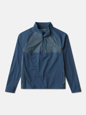 Outdoor Voices Jog 1/2 Zip Pullover Blue Grid Size L NWT